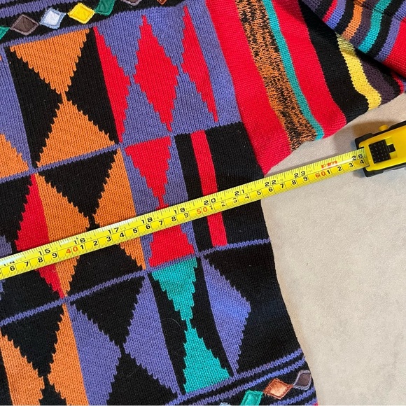 Vintage Multicolour Sweater. LL EUROPEAN. 100% cotton. Size 40/Small - Picture 7 of 9